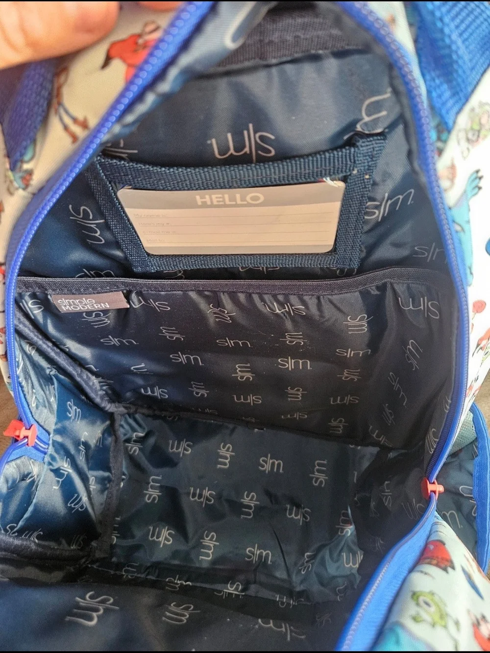 Kids Character Print Blue Backpack -